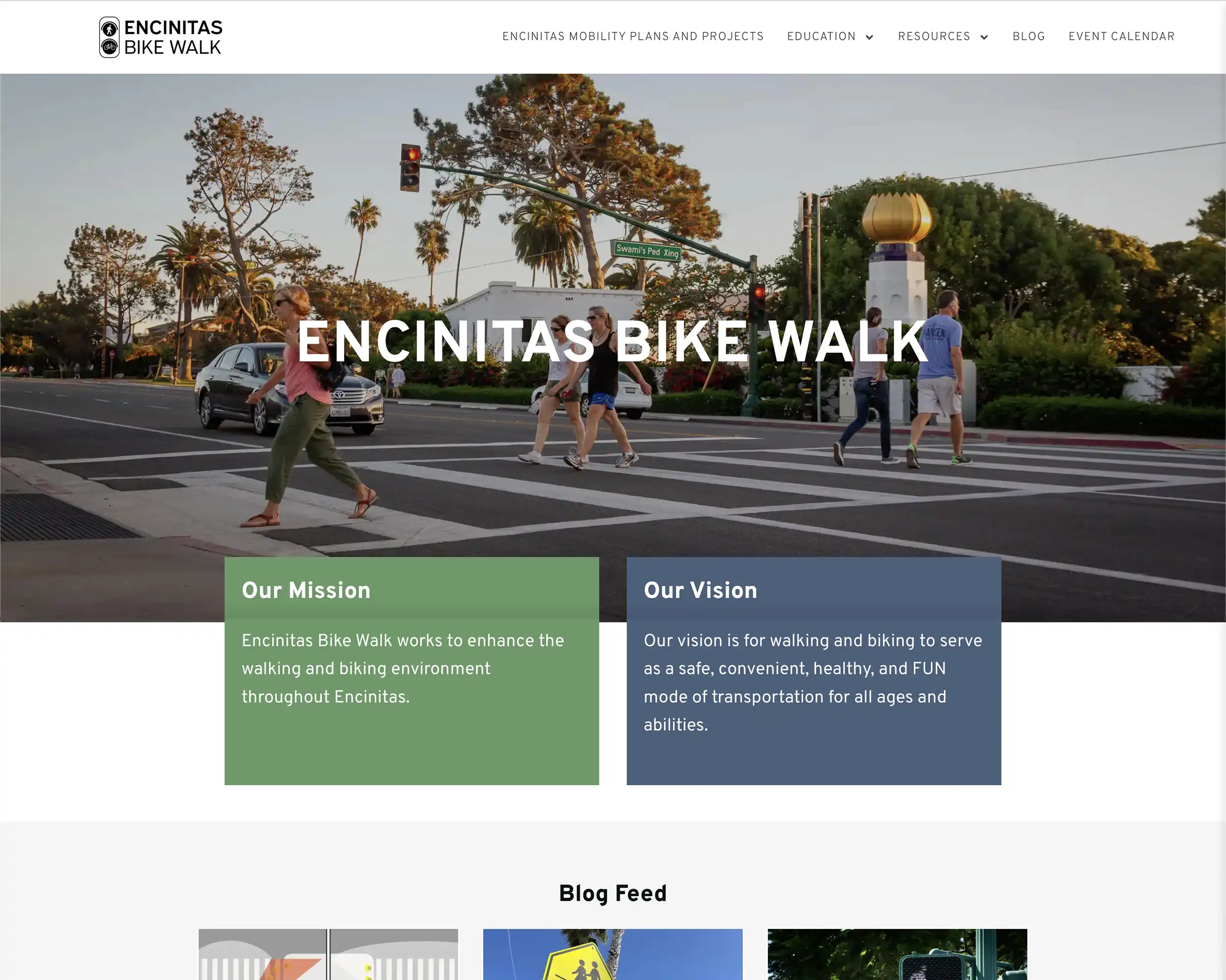 Encinitas Bike Walk website homepage