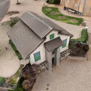 A WebODM 3D model of the Encinitas Community Park Bathroom facility in Encinitas, California